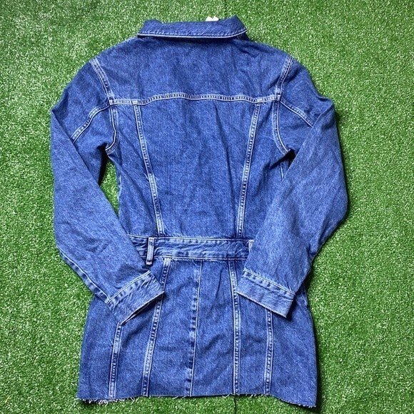 Zara Denim Long Sleeve Mini Dress S - Picture 5 of 9